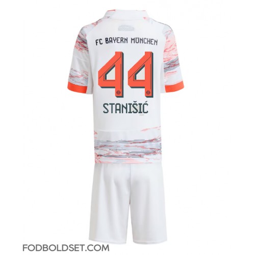 Bayern Munich Josip Stanisic #44 Udebane Trøje Børn 2025-26 Kortærmet (+ Korte bukser)